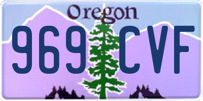 OR license plate 969CVF