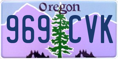 OR license plate 969CVK