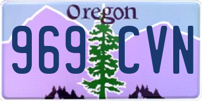 OR license plate 969CVN