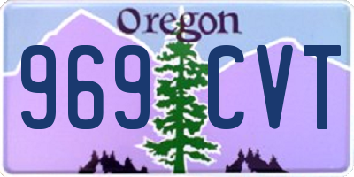 OR license plate 969CVT