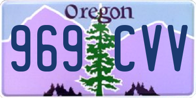 OR license plate 969CVV