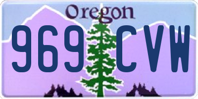 OR license plate 969CVW