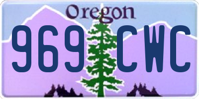 OR license plate 969CWC