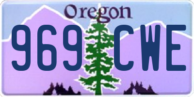 OR license plate 969CWE