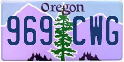 OR license plate 969CWG
