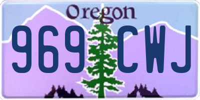 OR license plate 969CWJ