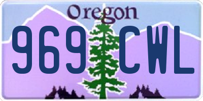 OR license plate 969CWL