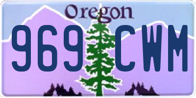 OR license plate 969CWM