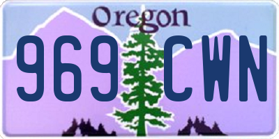 OR license plate 969CWN