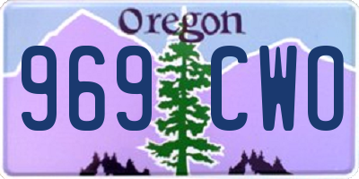 OR license plate 969CWO