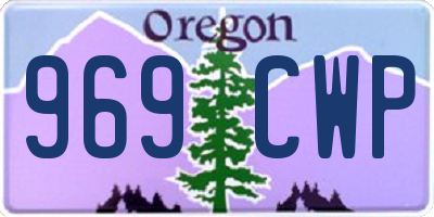 OR license plate 969CWP
