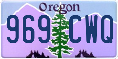 OR license plate 969CWQ