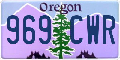 OR license plate 969CWR