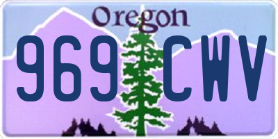 OR license plate 969CWV