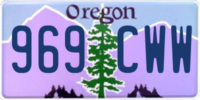 OR license plate 969CWW