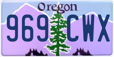 OR license plate 969CWX