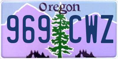 OR license plate 969CWZ