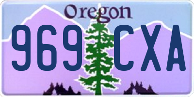 OR license plate 969CXA