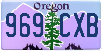 OR license plate 969CXB