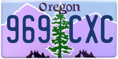 OR license plate 969CXC