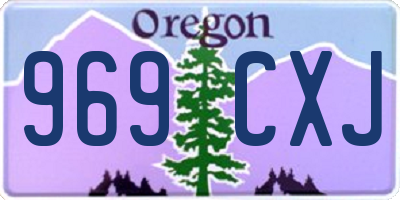 OR license plate 969CXJ