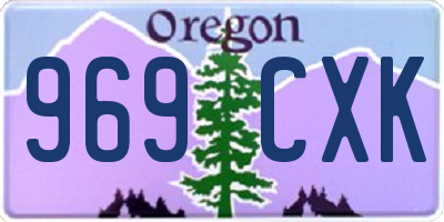 OR license plate 969CXK