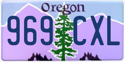 OR license plate 969CXL