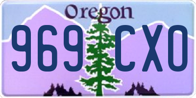 OR license plate 969CXO