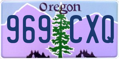 OR license plate 969CXQ