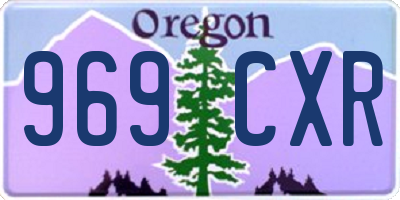 OR license plate 969CXR