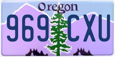 OR license plate 969CXU