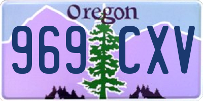 OR license plate 969CXV