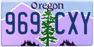 OR license plate 969CXY