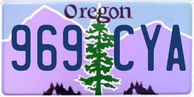 OR license plate 969CYA