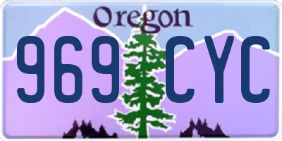 OR license plate 969CYC