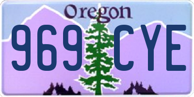 OR license plate 969CYE