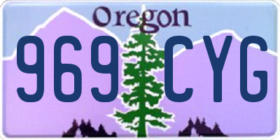 OR license plate 969CYG