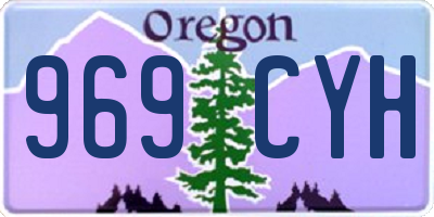 OR license plate 969CYH
