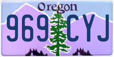 OR license plate 969CYJ
