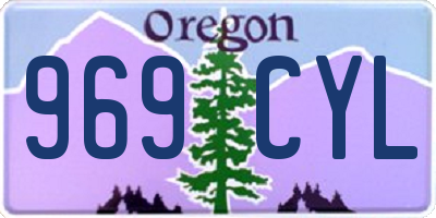 OR license plate 969CYL