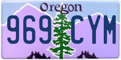 OR license plate 969CYM