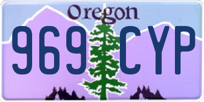 OR license plate 969CYP