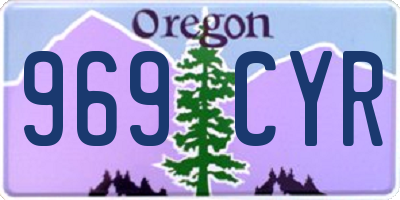 OR license plate 969CYR
