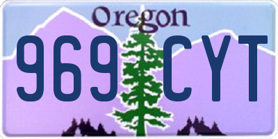 OR license plate 969CYT