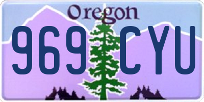 OR license plate 969CYU