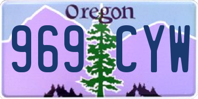 OR license plate 969CYW