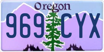 OR license plate 969CYX
