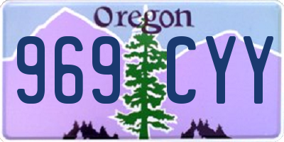 OR license plate 969CYY