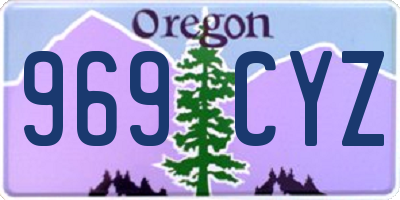 OR license plate 969CYZ