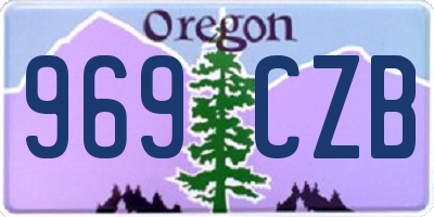 OR license plate 969CZB